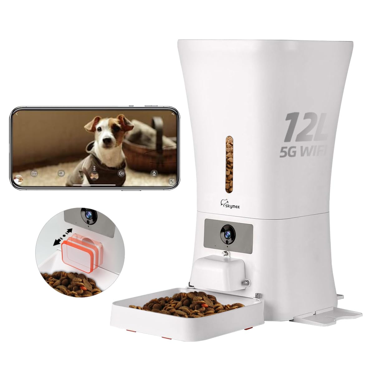 SmartServe 12L Pet Feeder with HD Camera & 5G WiFi