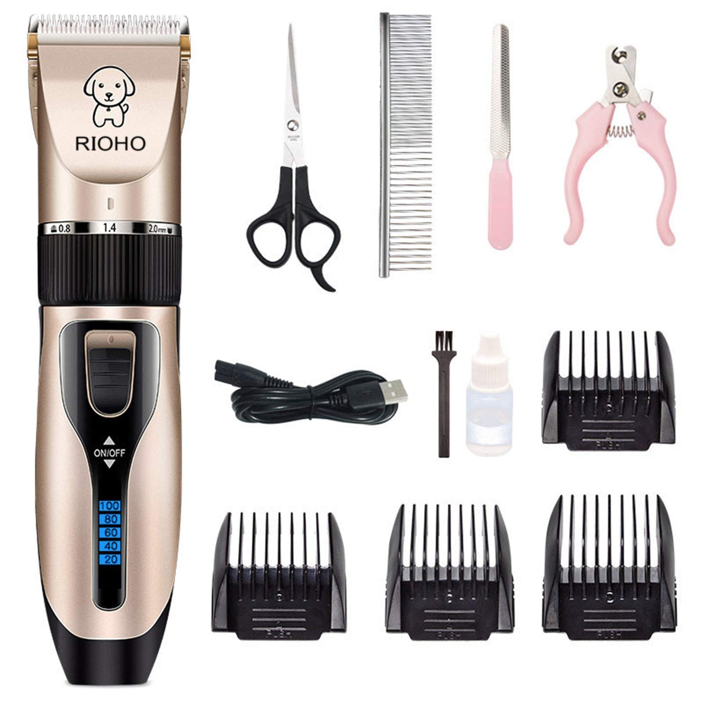 RIOHO Quiet Pet Grooming Clippers